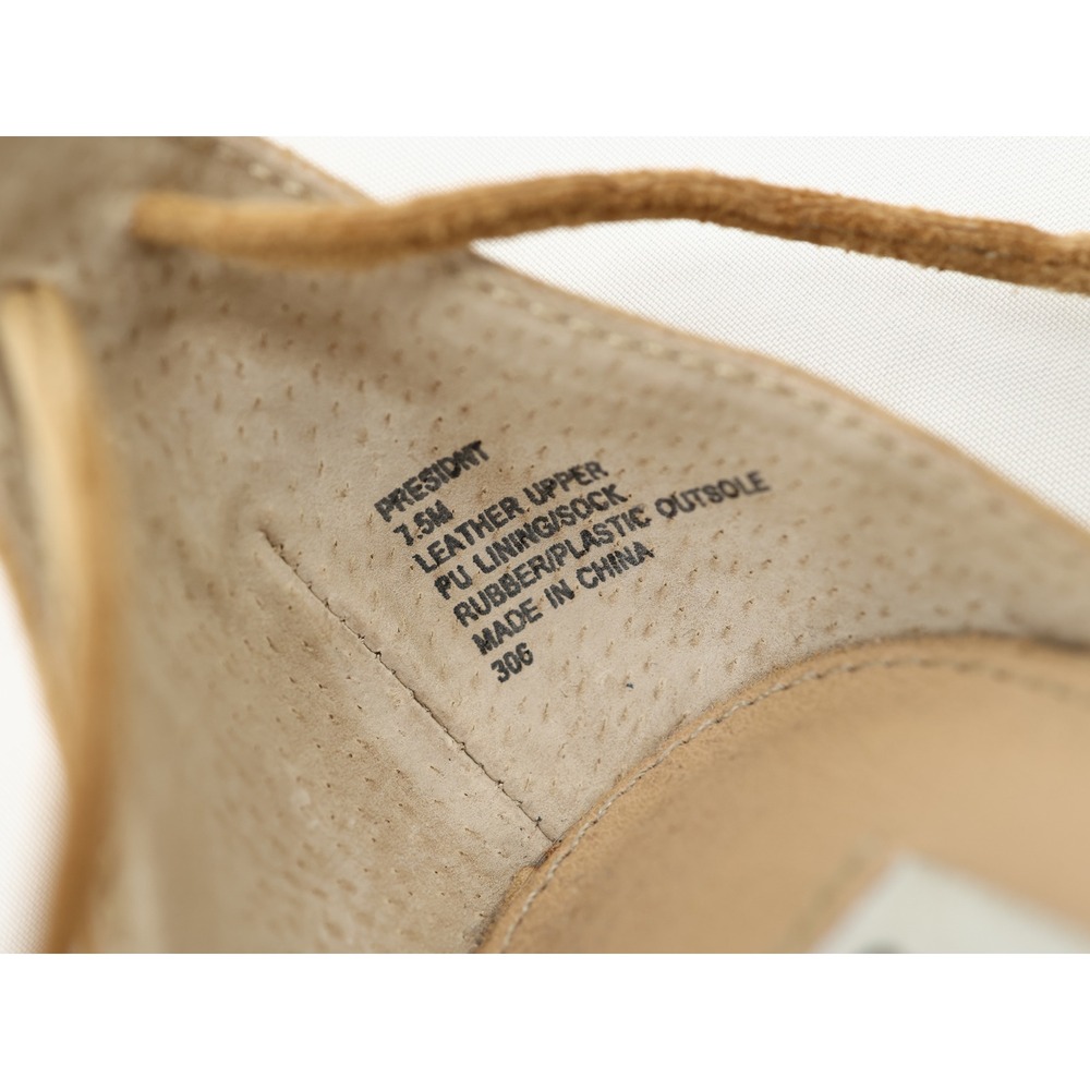 Steve Madden Presidnt Lace Up Suede Tan Stiletto Leg Wrap Sandals 7.5 - Picture 12 of 12